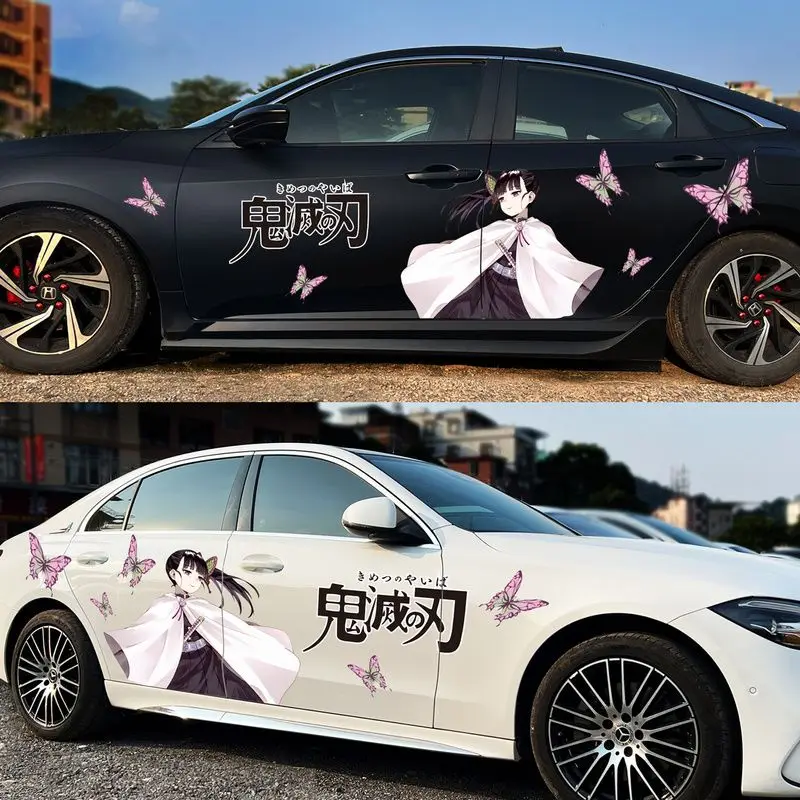 

Demon Slayer Car Sticker Car Sticker Body Decorative Sticker Car Clothes Kamado Nezuko Kochou Shinobu Auto Accessories Sticker