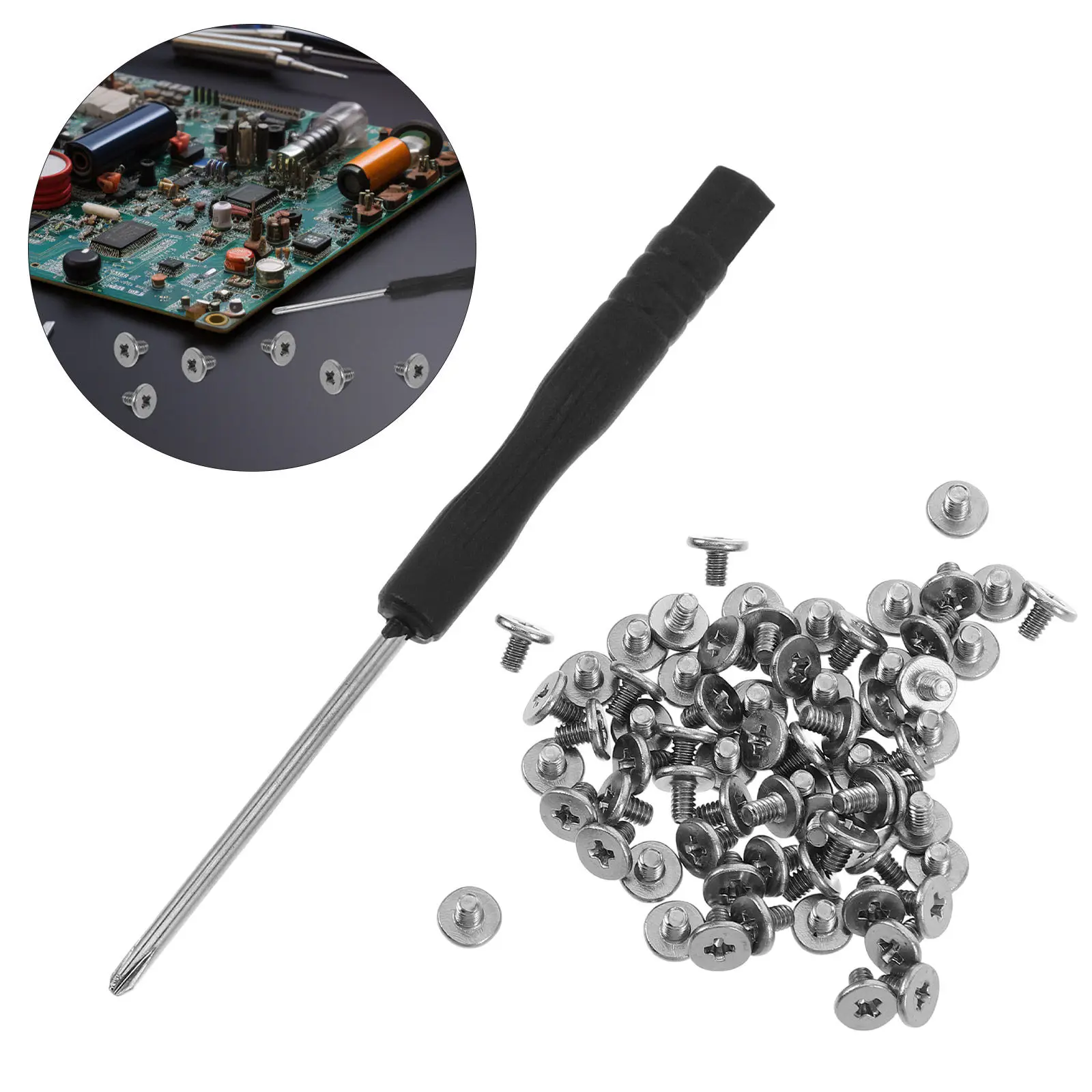 1Set Solid Metal SSD Mounting Screw Kit M2x3mm Laptop Pc Repair Computer Hardware Screw Set Screwdriver Included
