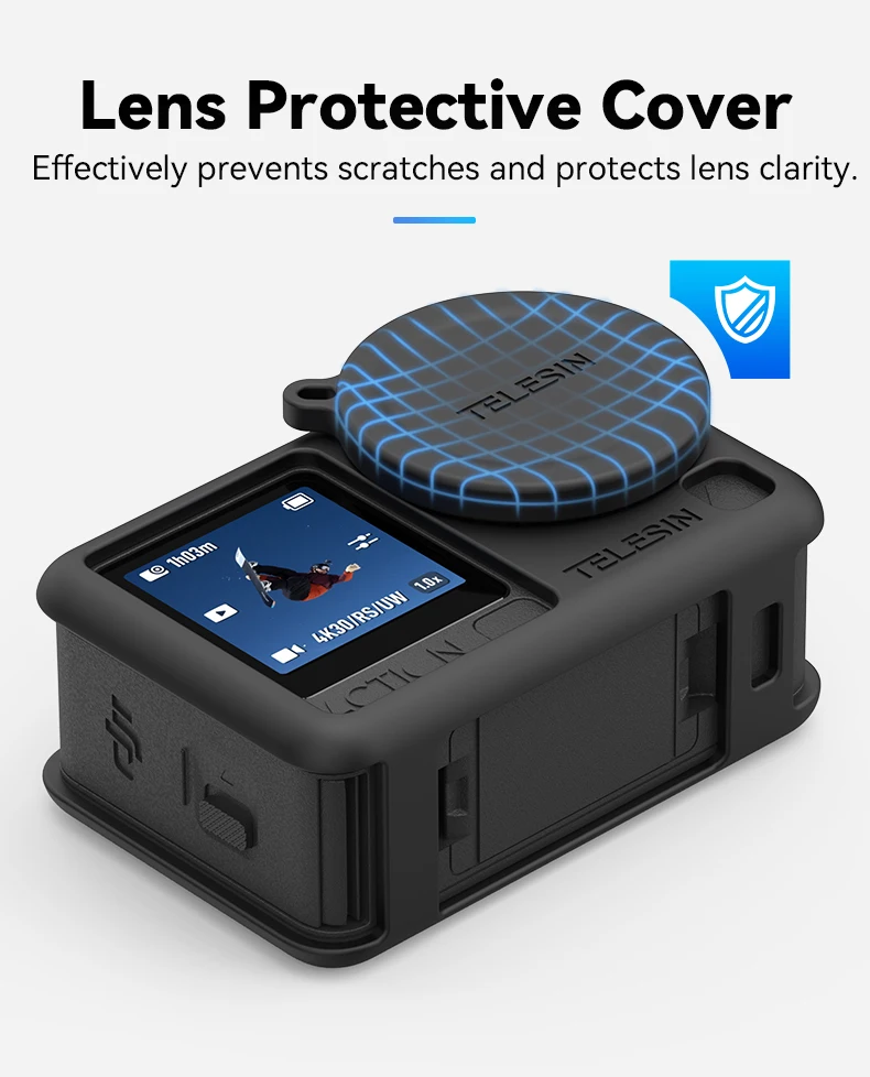 TELESIN Silikon Schutzhülle Für DJI OSMO Action 6 Objektiv Kappe Kamera Drop Proof Fall Für DJI Action 6 – Detail 7