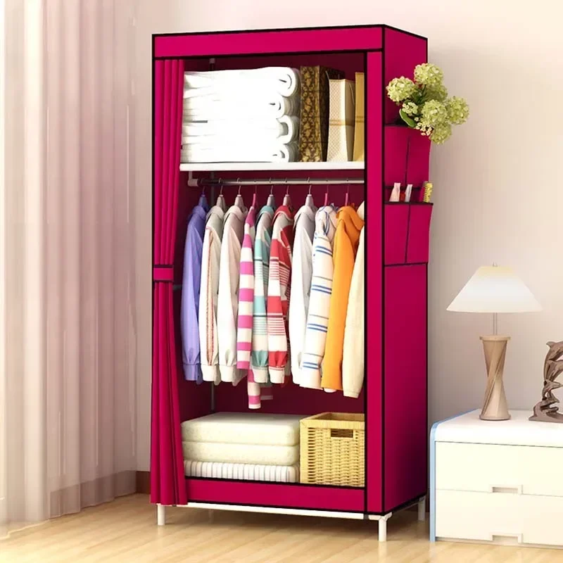 Compact Cloth Wardrobe: Minimalist Design for Student Dorms Single Small Foldable Storage Cabinet Home Closet Solution