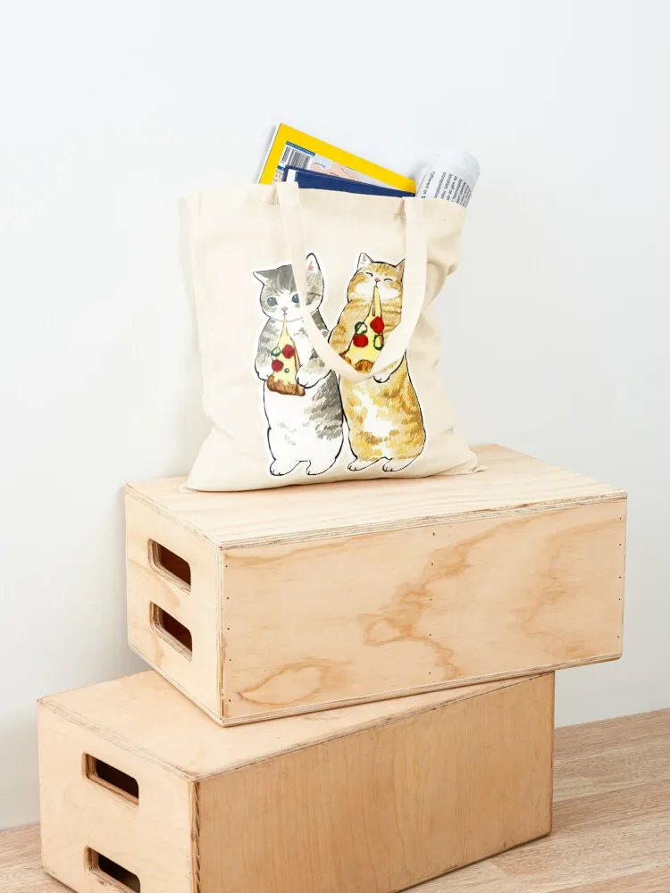 Pizza Cats Tote Bag Canvas bag Lady bag cute tote custom canvas