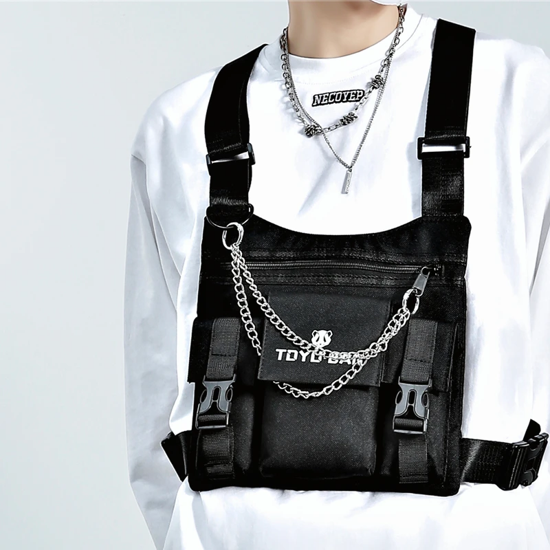 

Functional Tactical Bag Vest Bag Personality Bag Workwear Ins Fashion Brand Street Chest Bag Men's Vest Bag Hip-hop Bag