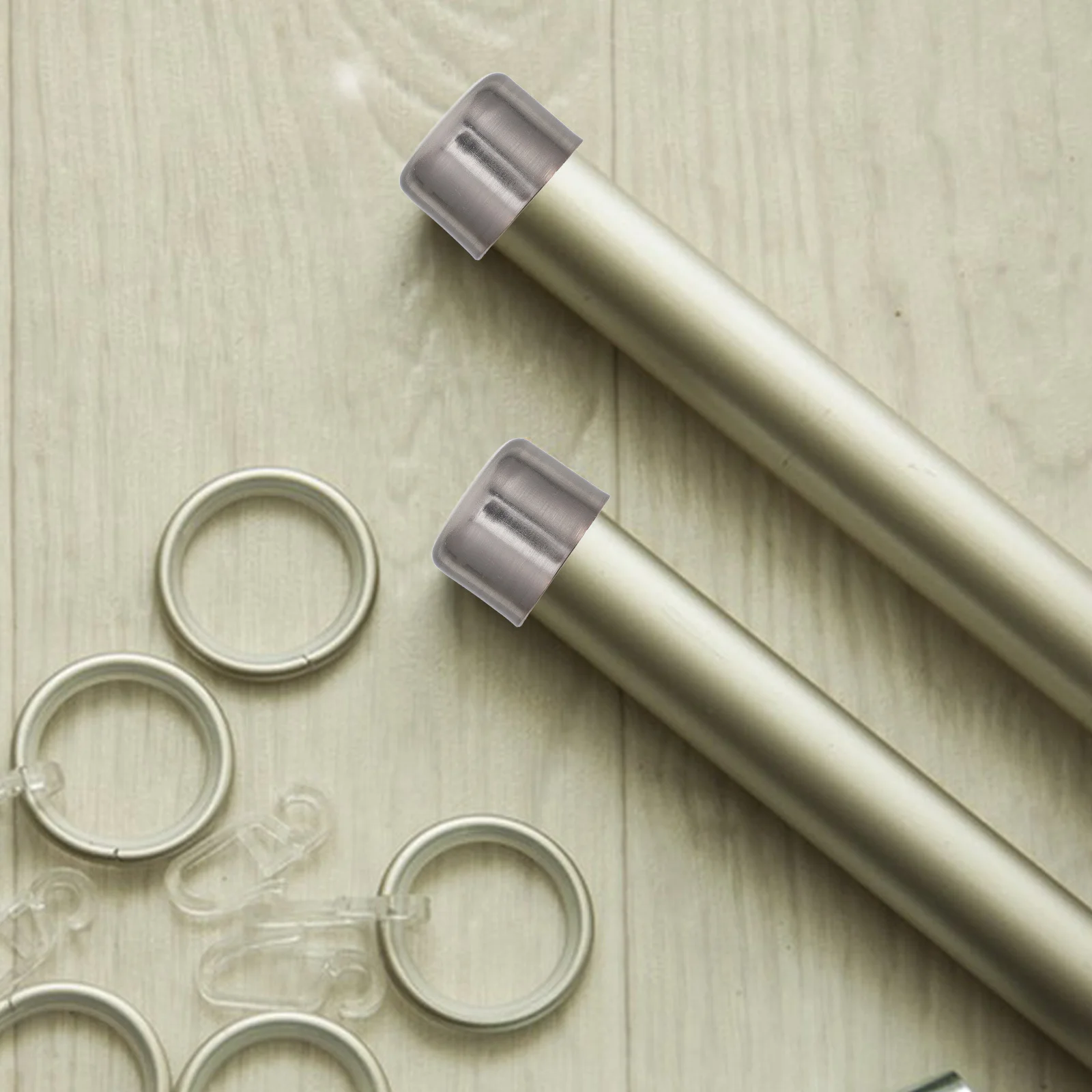 

Didiseaon 2Pcs Silver Alloy Curtain Rod Ends Drapery Pole Finials for Elegant Window Treatments Decor Installation