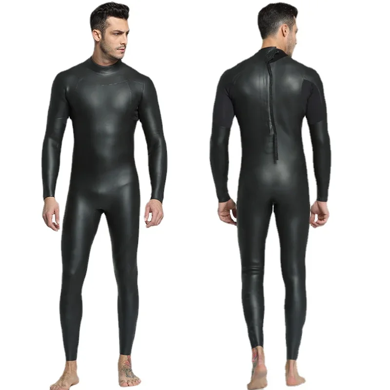 3mm Smooth Leather Diving Suit CR+super Elastic Thick One-piece Diving Suit Surfing Suit Cold Resistant and Warm