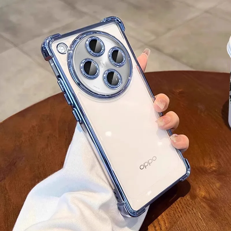 For VIVO X200 Pro Mini X100 Ultra Case Lens Protection Luxury Plating Transparent Silicone Airbag Shockproof Back Bumper Cover