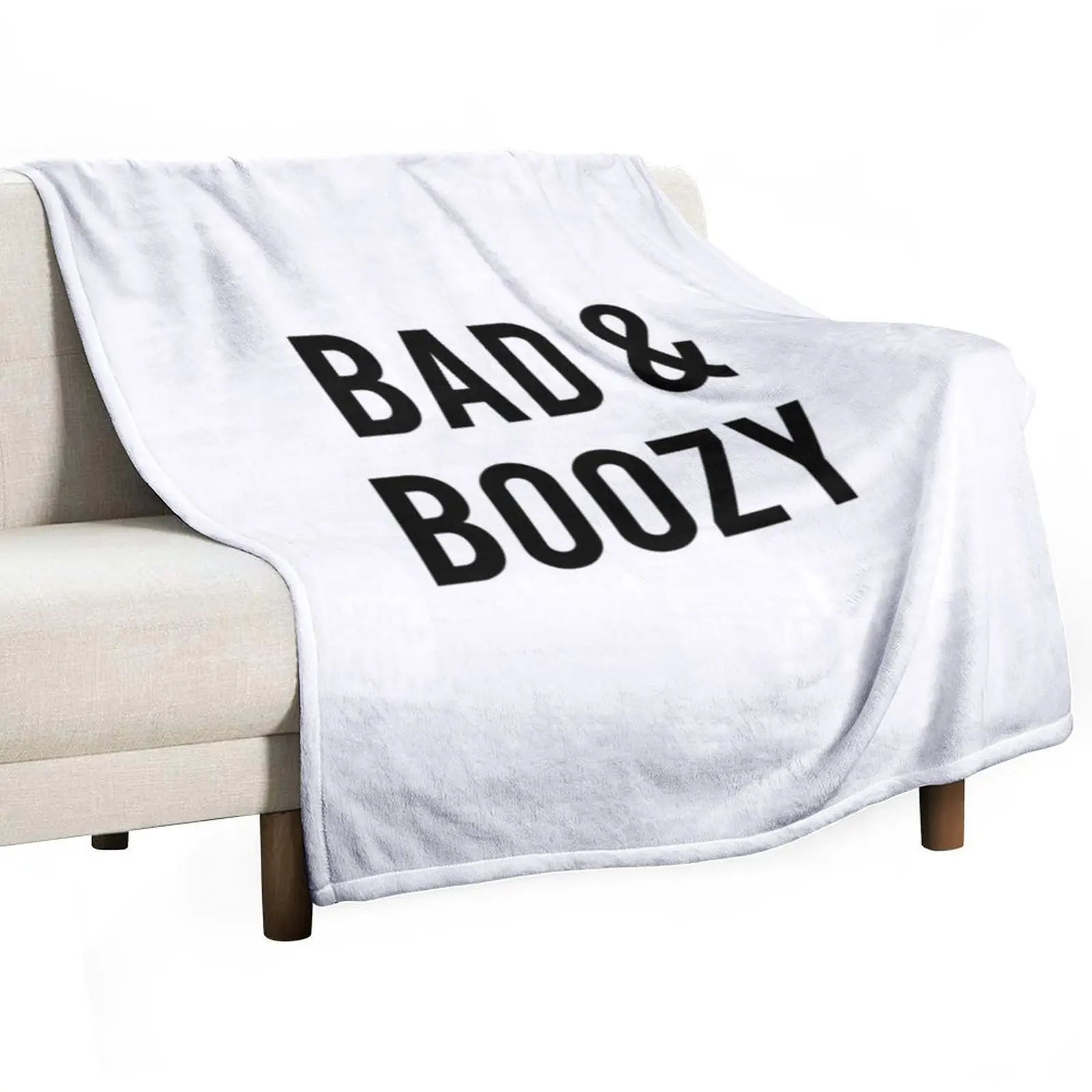 Bad and boozy Throw Blanket Blankets For Baby Decorative Sofas valentine gift ideas Blankets