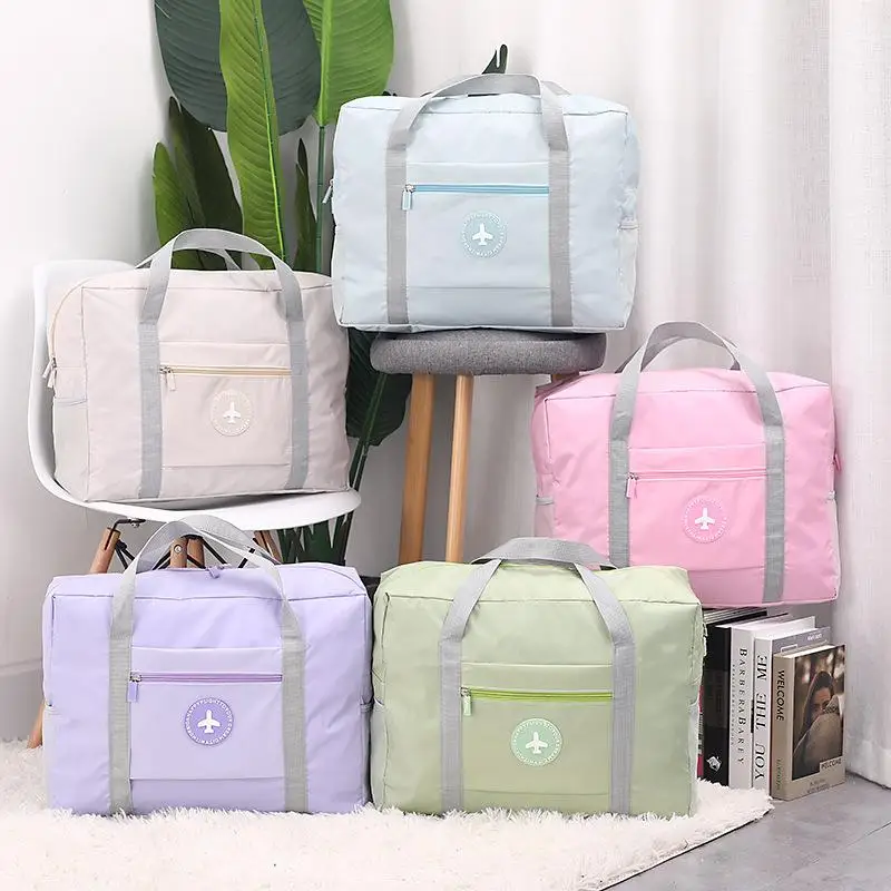 Oxford Faltbare Reisetasche mit rundem Etikett, Handgepäck-Koffer, Umzugstasche, Packtasche, Aufbewahrungstasche für Flugreisen – Detail 7