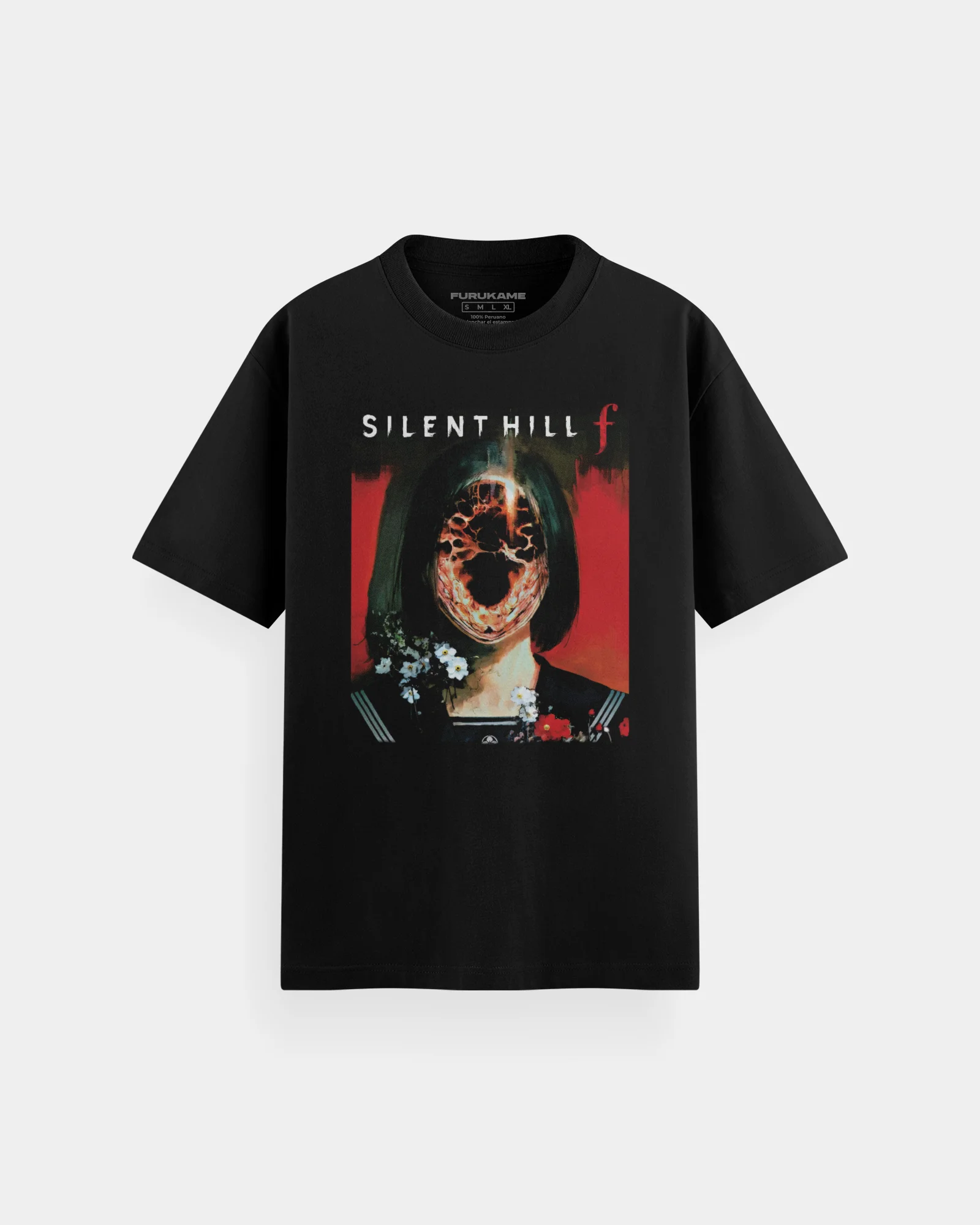 New Thriller Horror Game Silent Hill F Print T-shirt Men Oversized Street Hip Hop Y2k Heavy Cotton High Quality Male Clothes Tee