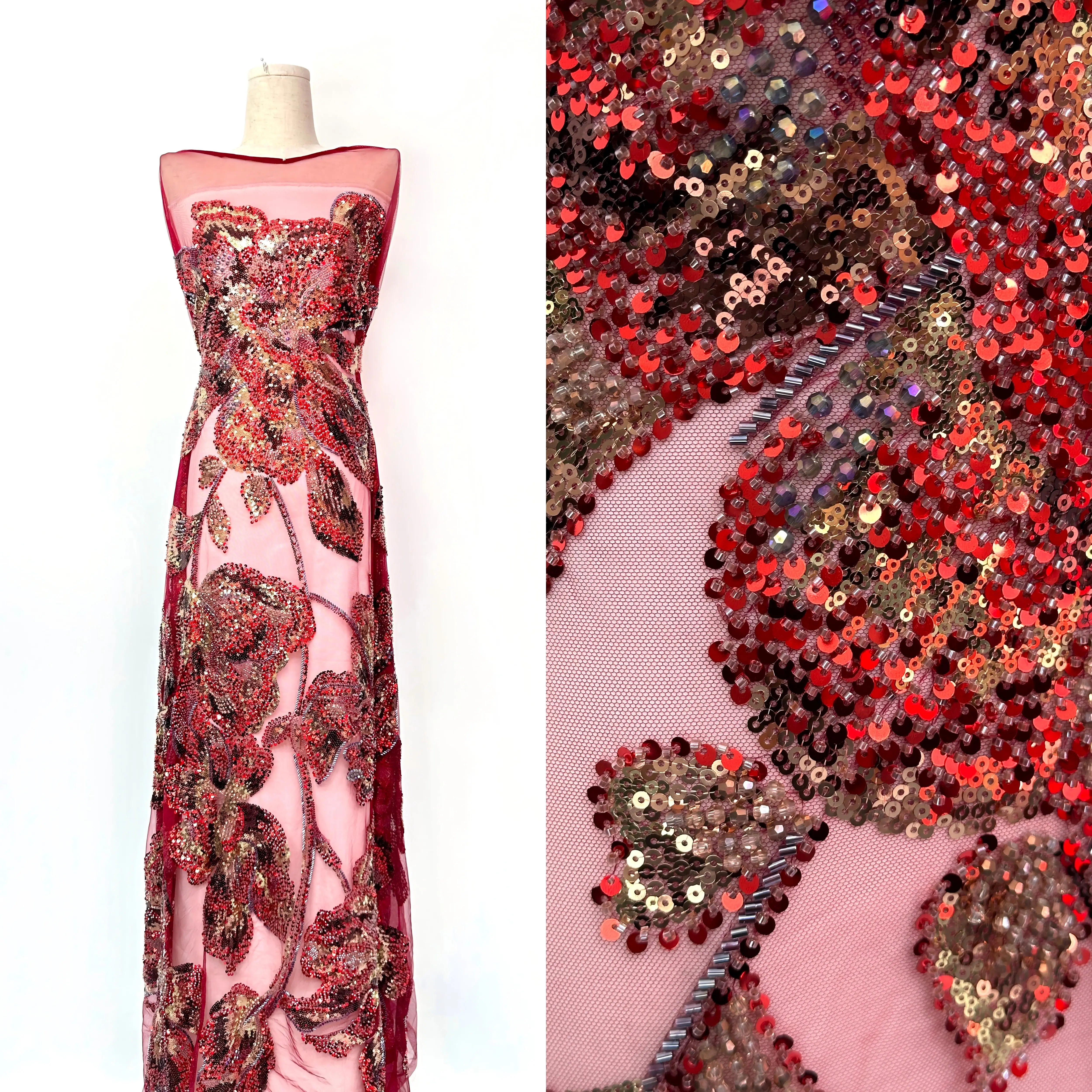 

10 комплектов около 5 ярдов, роскошные африканские свадебные вечерние блестки, тюль из бисера, кружевная ткань, французский тюль с блестками и бисером для свадьбы и жениха