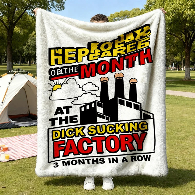Employee Of The Month Flannel Blanket, Adult Humor Unisex Flannel Throw