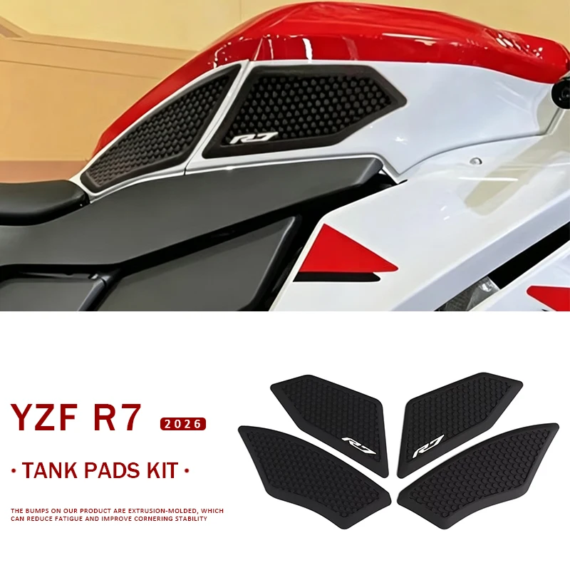2026 NEW For YAMAHA YZF R7 YZF-R7 YZFR7 Motorcycle Tank Traction Pad Anti Slip Sticker Gas Knee Grip Protector