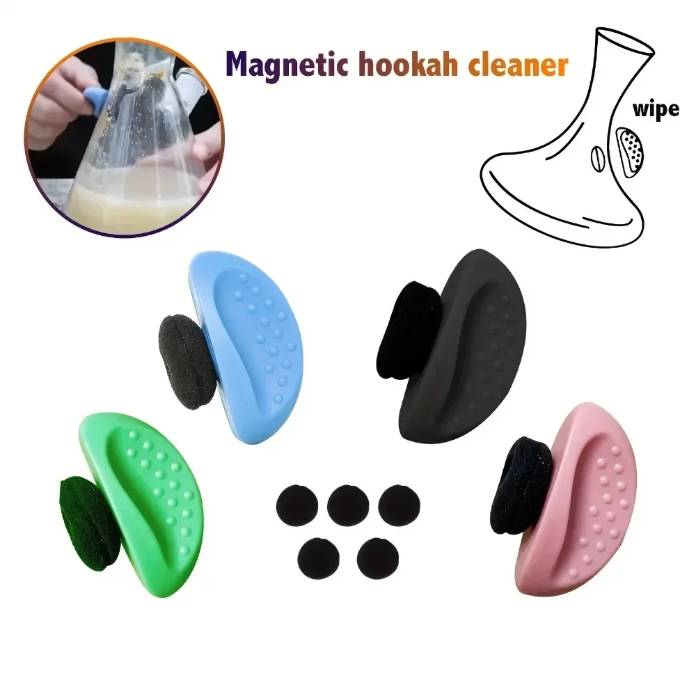 Glass Container Magnetic Cleaner Scrubber Brush Drop Stick Scrub Shisha Pipeline Cleaning Water Pipes Hookah Smoking Accessories