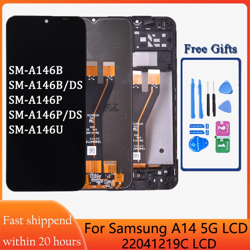 

6,6 ''для Samsung A14 5G A146 ЖК-дисплей с сенсорным экраном и дигитайзером в сборе для Samsung A14 A146B SM-A146P LCD