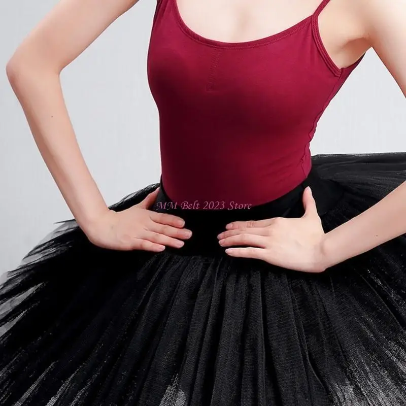 

49ME Юбка-пачка с эластичной резинкой на талии и мягким тюлем. 7-слойные балетные юбки для выступлений.