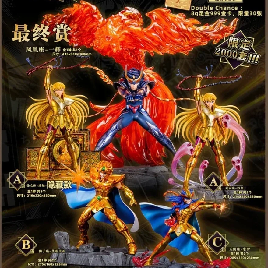 Saint Seiya Genuine Bntsh Ichiban Kuji Anime Figure Virgo Shaka Leo Aiolia Scorpio Milo Action Figure Desktop Decoration Gifts