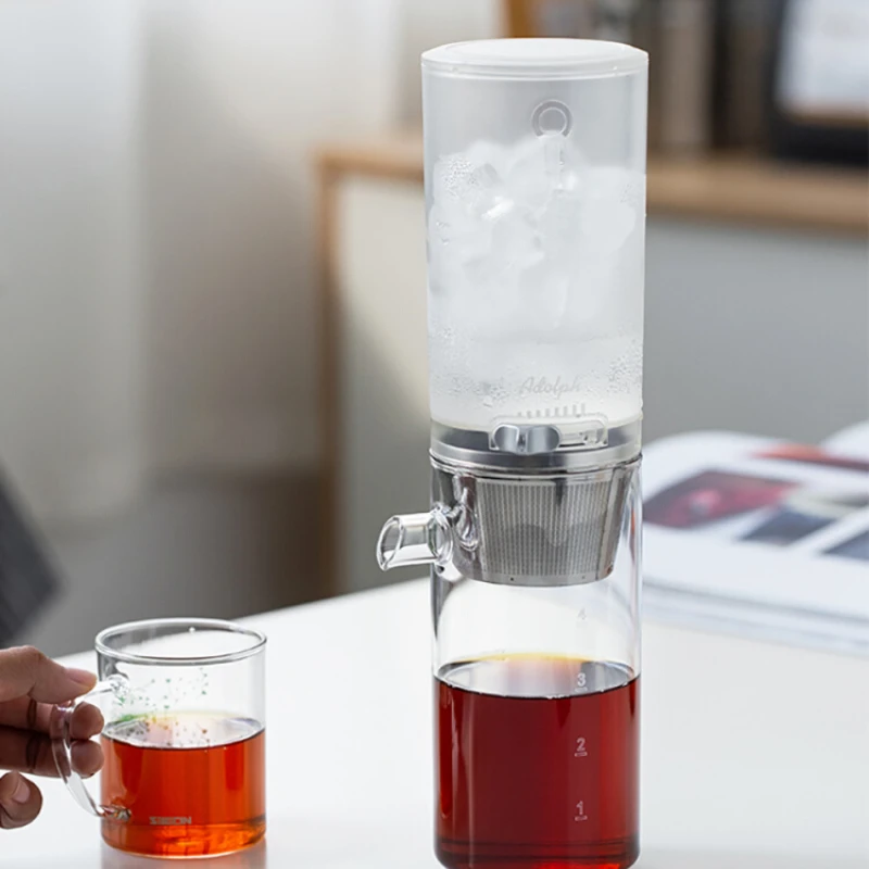 

Bubble spout ice drip coffee pot Home cold brew pot coffee maker ice brew hand poured ice drip dual-purpose drip pot