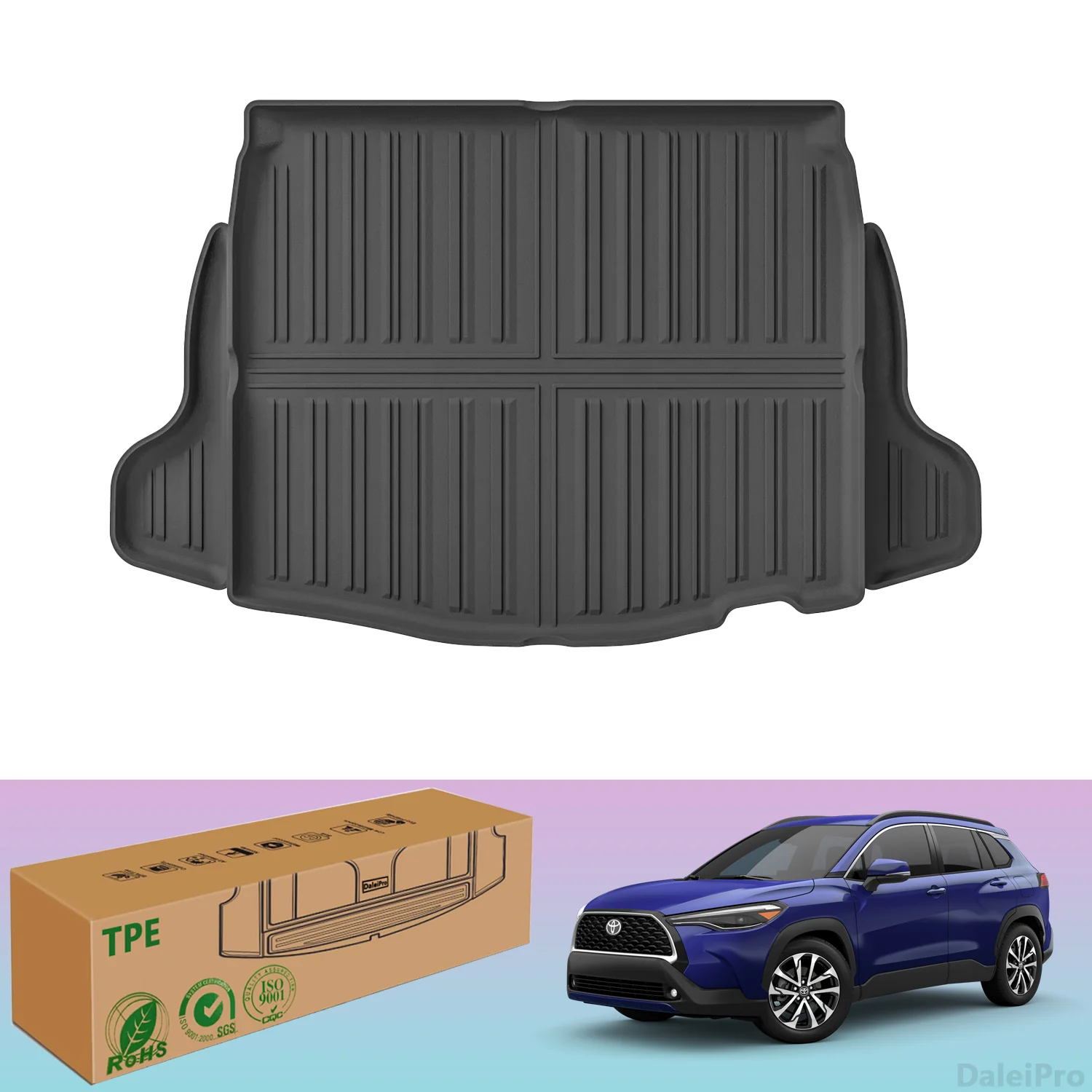 For Toyota Corolla Cross 2022-2024 Rear Trunk Mats Cargo Liner All Weather Waterproof Trunk Cover Car Accessories Carpet TPE Mat