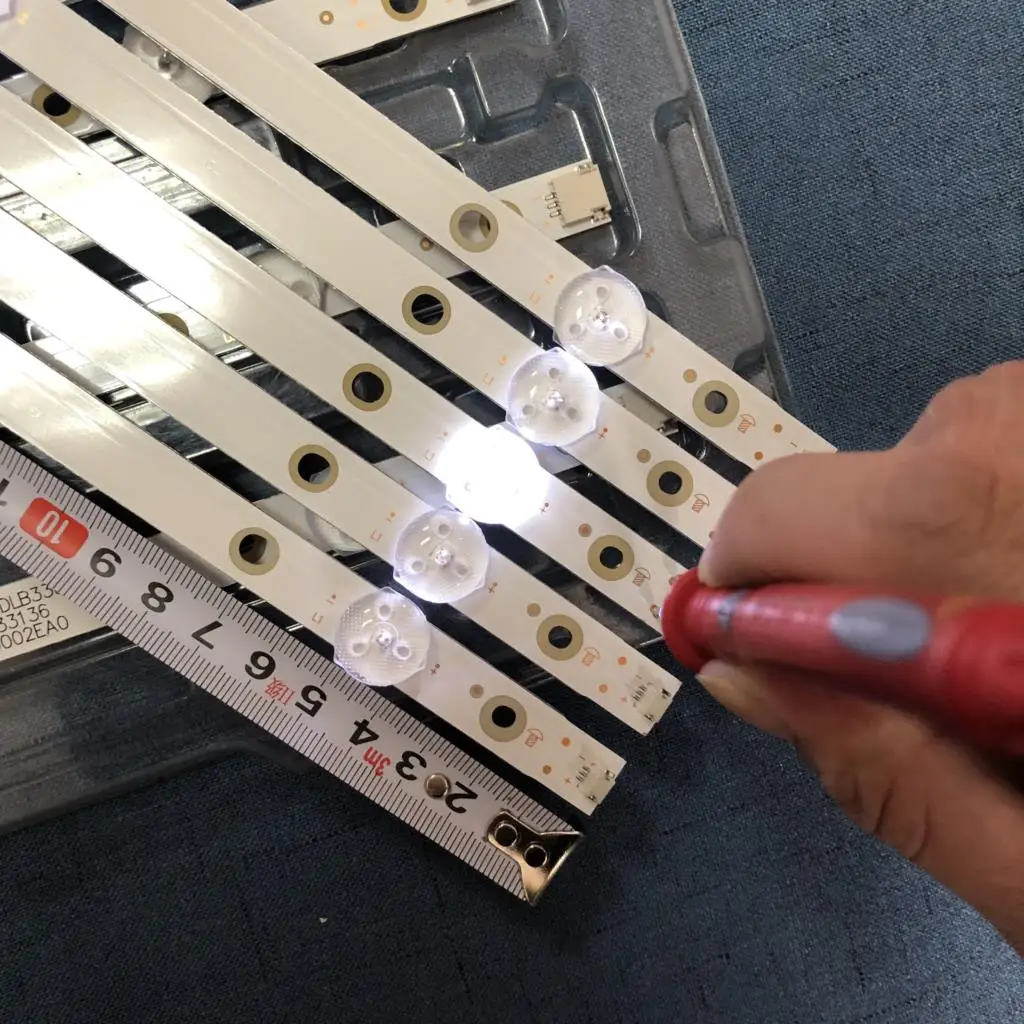 10 جزء/الوحدة الألومنيوم 49PUS7503/12 E465853 13029B LB49021 V0_0 100% جديد LCD TV الخلفية بار