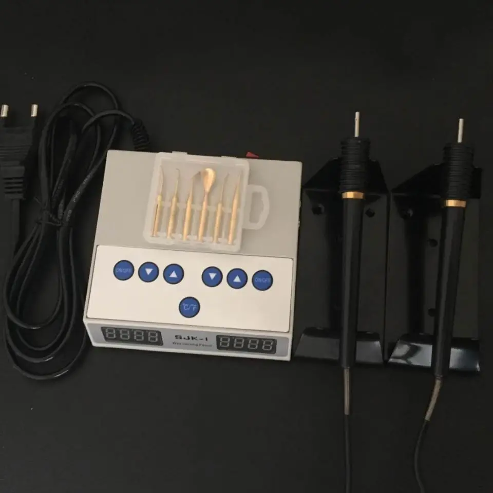 

Электрический нож для воска с двойной ручкой SJK, электрический нож для стоматологического техника, корейский электрический нож с двойной ручкой, гравировка