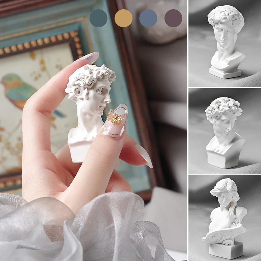 Mini estátua artística para arte em unhas, ferramentas para adereços fotográficos de unhas, pontas de esmalte em gel, ferramenta de fotografia para exibição