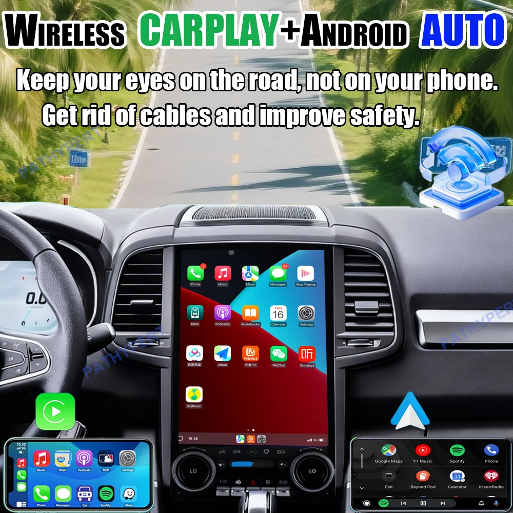 راديو اندرويد 15 لسيارة رينو كوليوس ميجان 4 وسامسونج SM6 تاليسمان 2016-2021، شاشة بلو راي 2.5K، وحدة رأسية، كاربلاي QCM 6125 #2