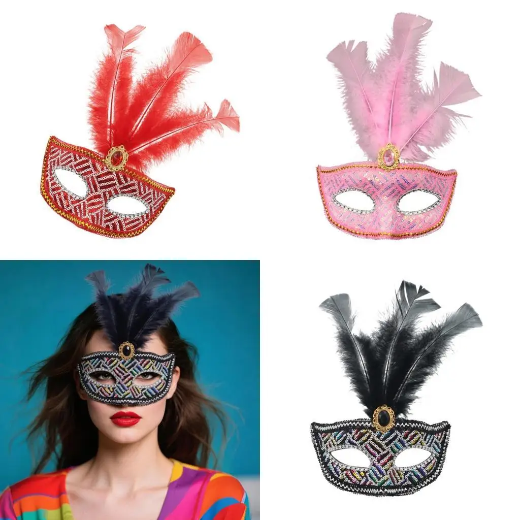 

39BD Venetians Mask Eyemask Half Face Mask Halloween Mask for Masquerades Prom