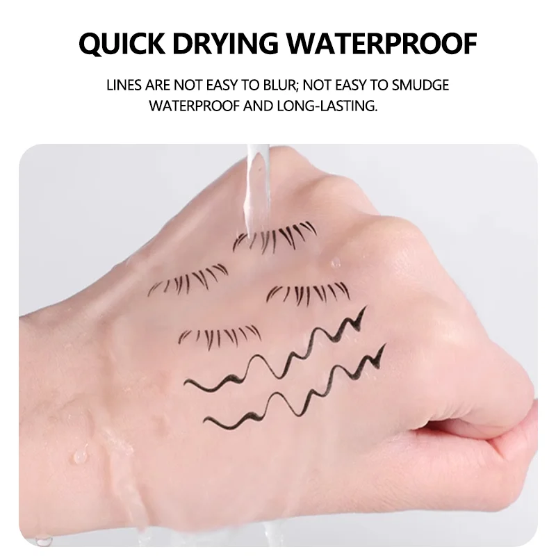 ZVEV Lazy Lower Eyelash Stamp Eyeliner Waterproof Sweatproof Combo Pack No Color Loss 2-in-1 Beginner Convenient image 3
