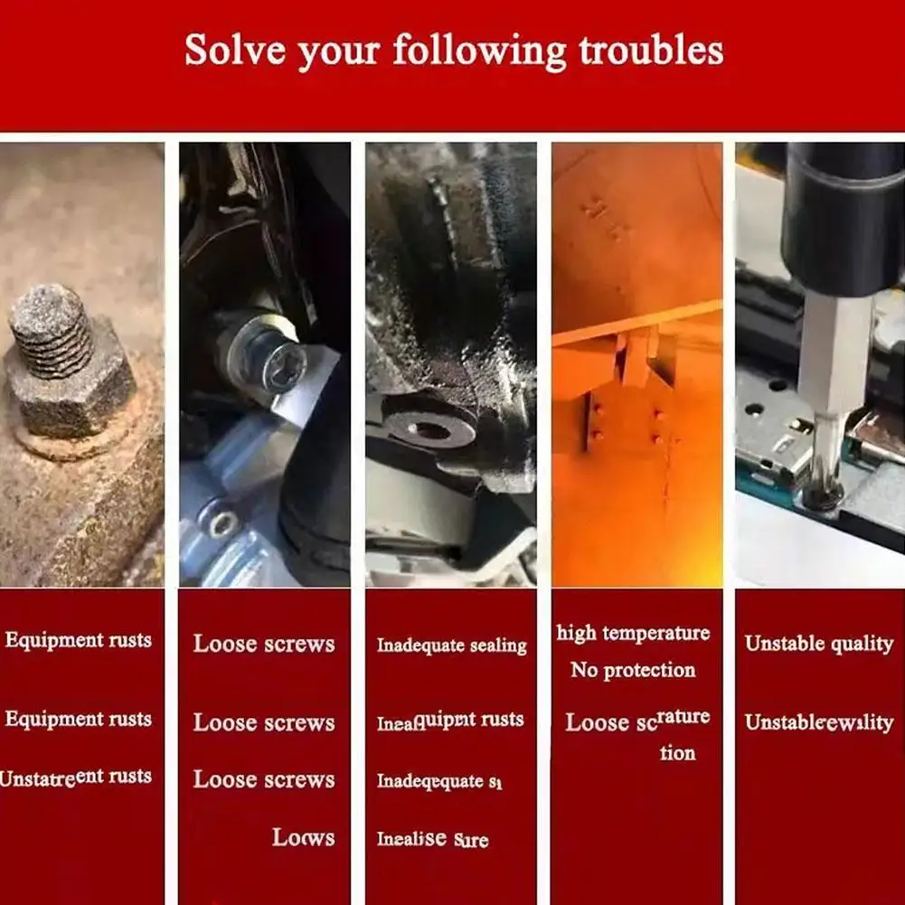 10ml Blue Threadlocker Screw Glue Anaerobic Thread Locking Agent Prevent Screw Loosening Secure Bond Removable For Auto Repair