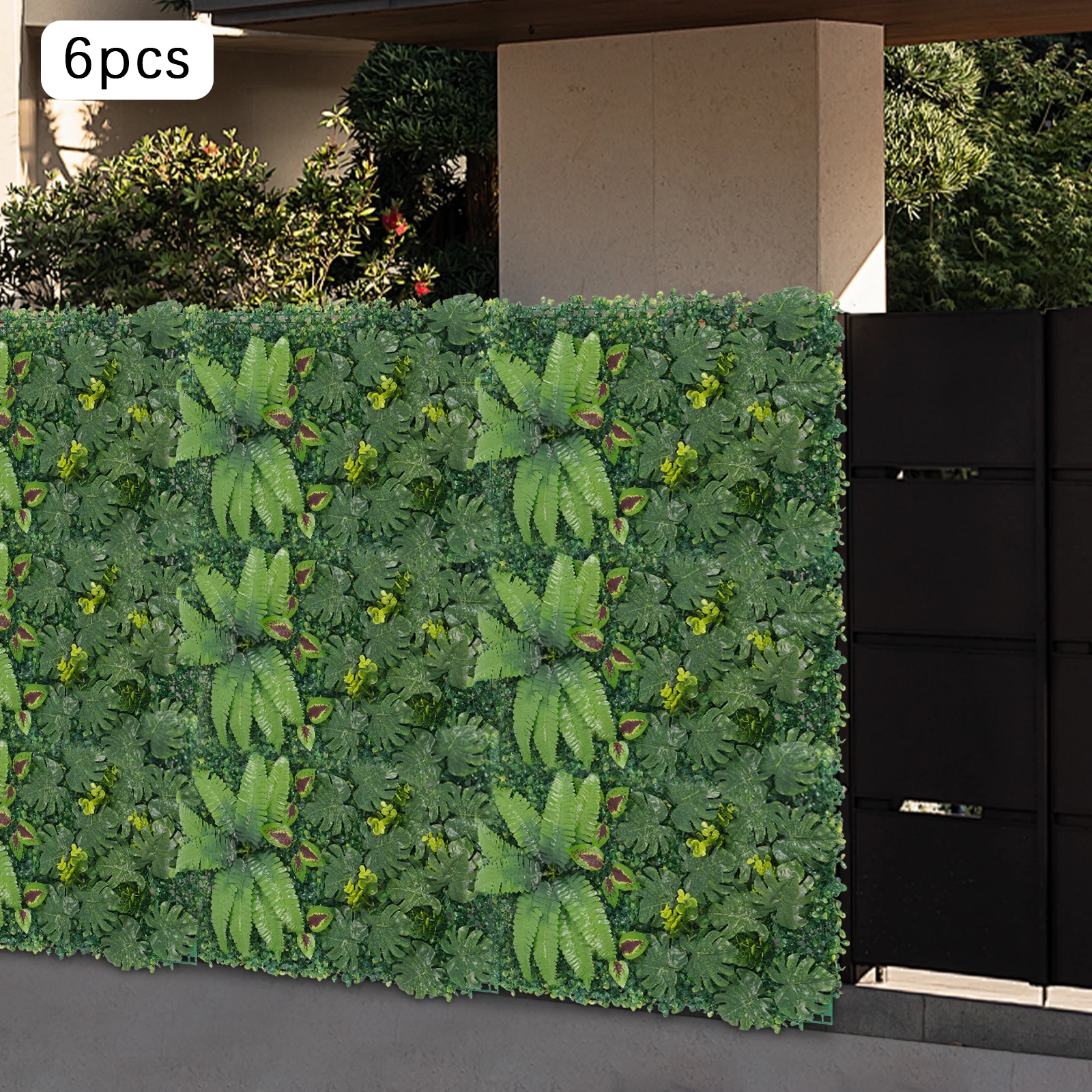 

6PCS Artificial Greenery Wall Panels, Fake Ivy Leaf Decor, Green Vine Backdrop for Indoor Outdoor Decor, Home Garden Wall Deco