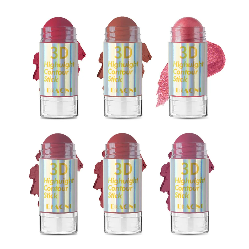 عصا هلامية ناعمة شديدة اللمعان ، أحمر خدود متعدد الوظائف ، عصا ظل كونتور ، ثلاثية الأبعاد ، مكياج وجه تفتيح ، مستحضرات تجميل #6