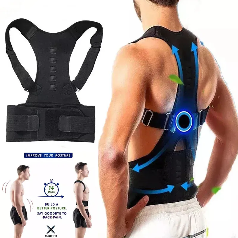

Magnetic Therapy Posture Corrector Posture Corset Shoulder Support Belt Men And Women Braces And Support Belt Shoulder Posture