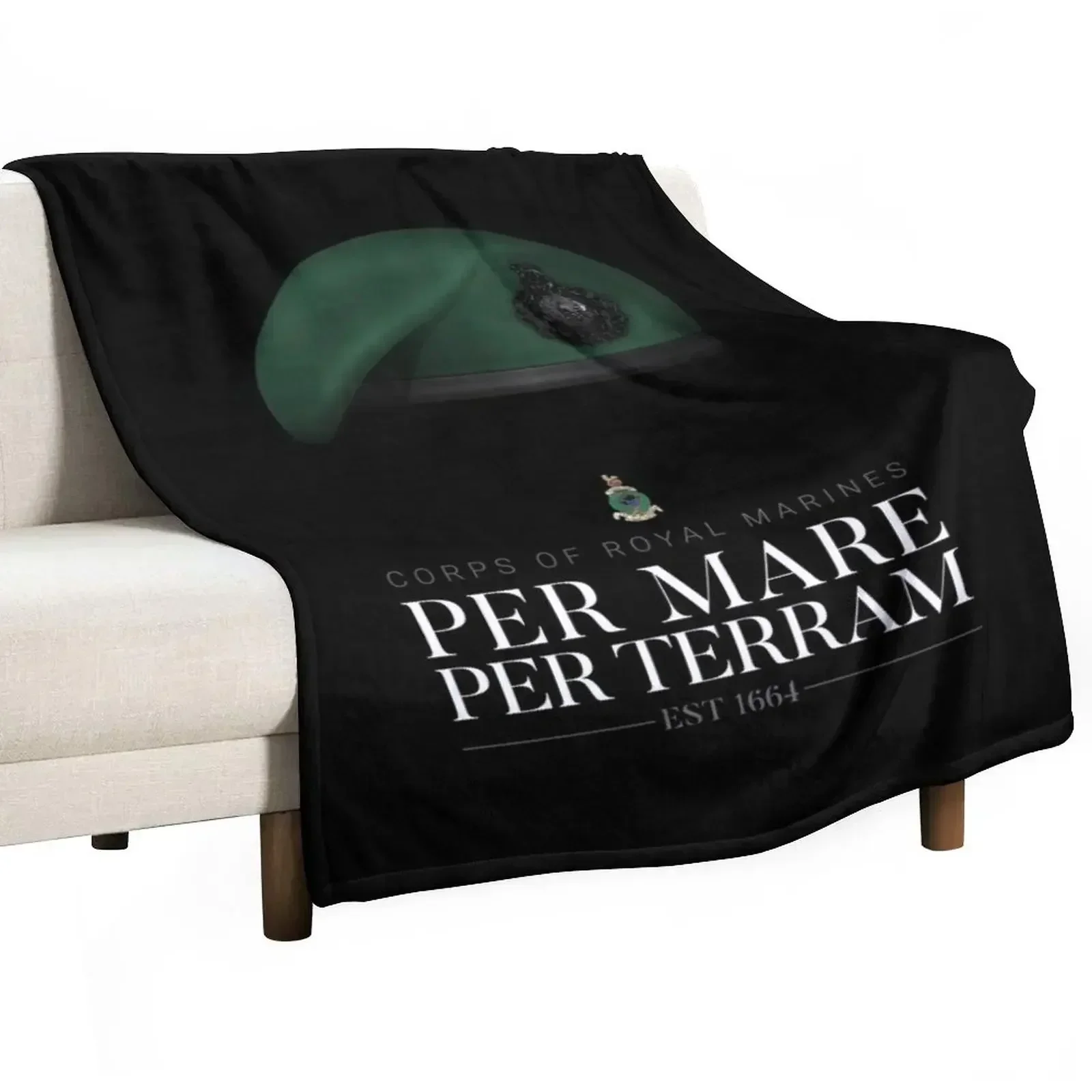 British Royal Marines - Per Mare, Per Terram Throw Blanket cosplay anime Camping Blankets