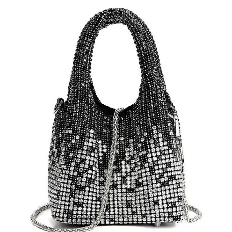 

Glam Rhinestone Pearl Evening Bag Women Stage Performance Purse Sparkly Dinner Party Shoulder Messenger Clutch Cartera De Fiesta