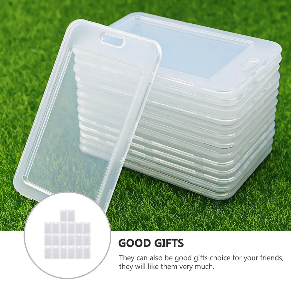 

30Pcs Bus Card Holders Plastic Protective Covers Portable Student Id Badge Holder Stylish Sleeve Name Tag Protector