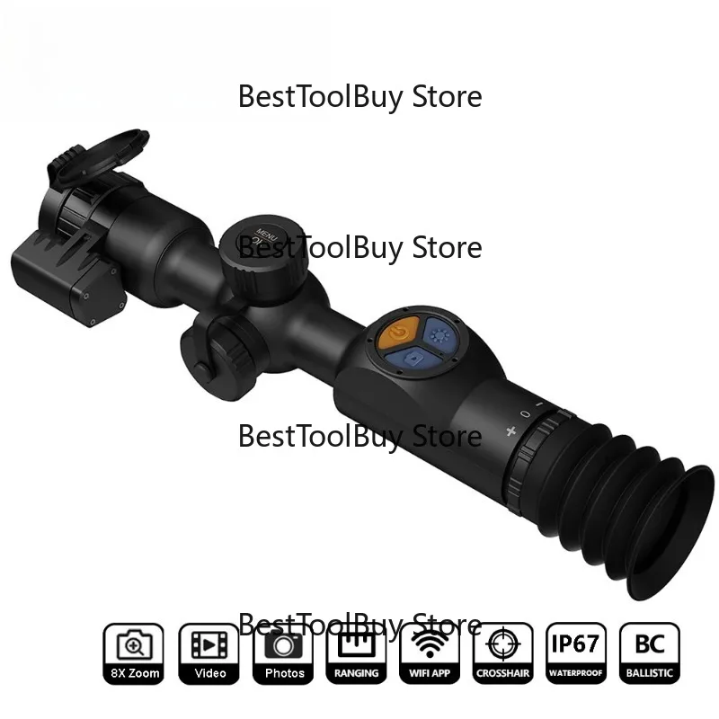 

Thermal night vision scopes for hunting 50Hz thermal imager Monocular with LRF WIFI Ballistic Calculator 8X Digital Zoom IP67
