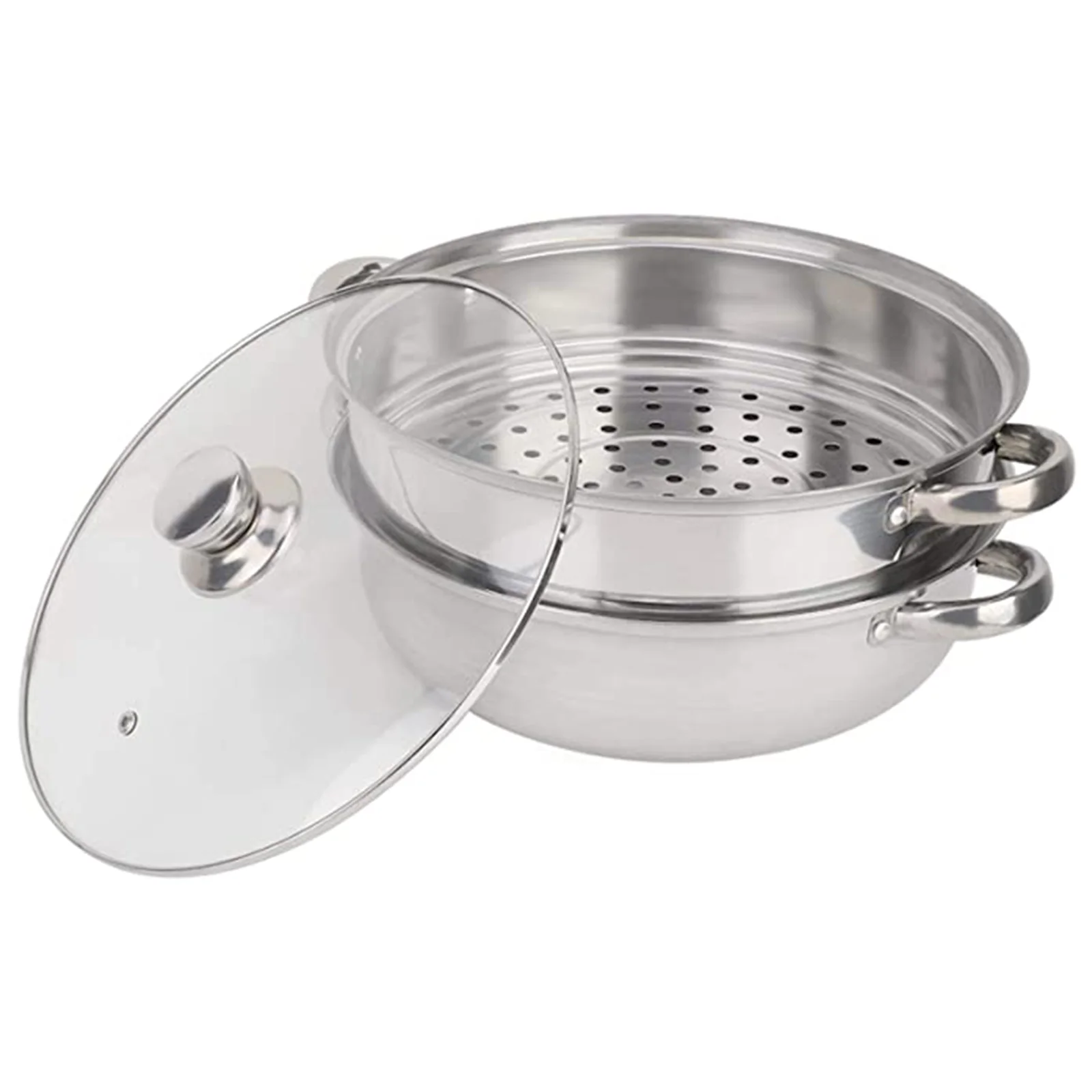

Stainless Steel Double Boiler 28 Cm/11 Inch Kitchen Cookware Stainless Steel Cookware Stock Pot Steamer