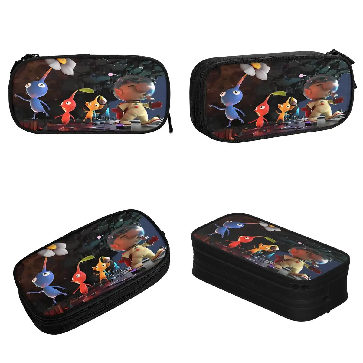 Pikmin 4 Pencil Case Creative Video Game Cartoon Kids Pen Box Pencil Bags Boys Large Storage Students School Zipper Pencilcases