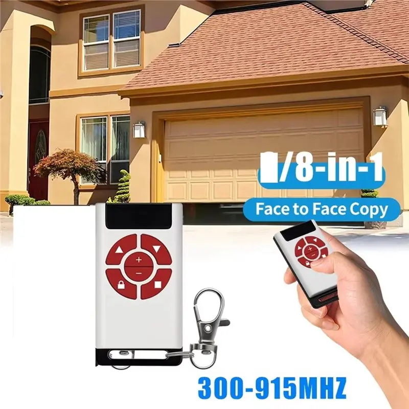 【ترويج】نسخة استنساخ التحكم في الوصول ذات 8 قنوات للتحكم عن بعد لباب المرآب بوابة كهربائية متعددة التردد 300-915 ميجا هرتز