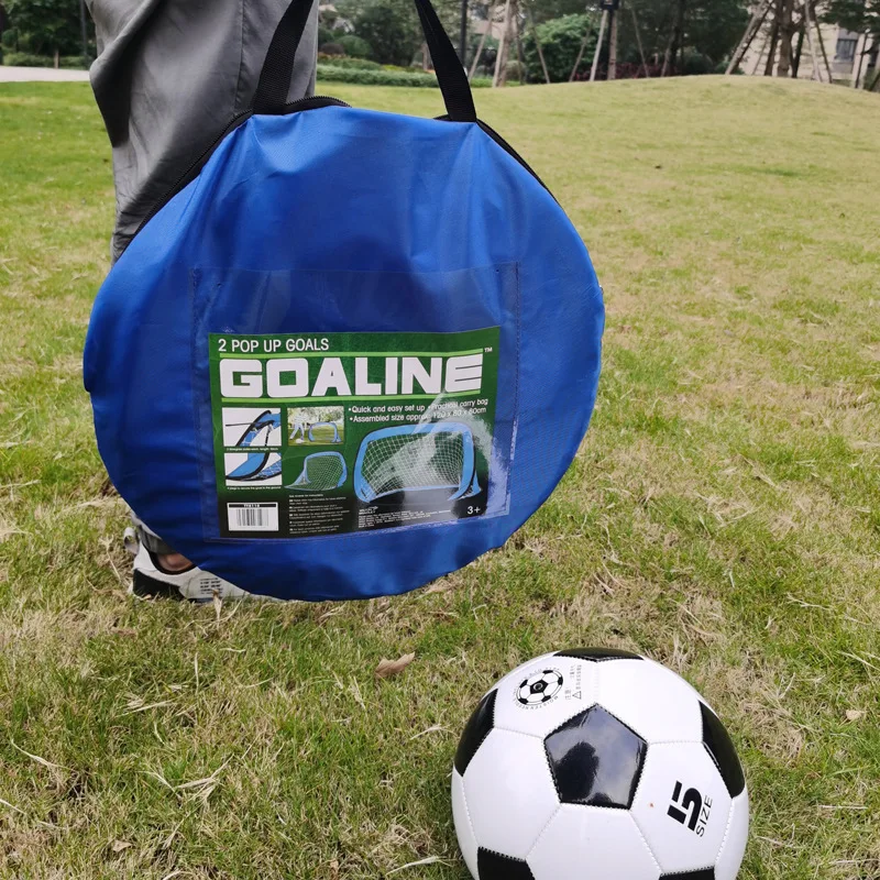 Foldable automatic pop-up large grid football door, children's sports football door, portable parent-child game football door