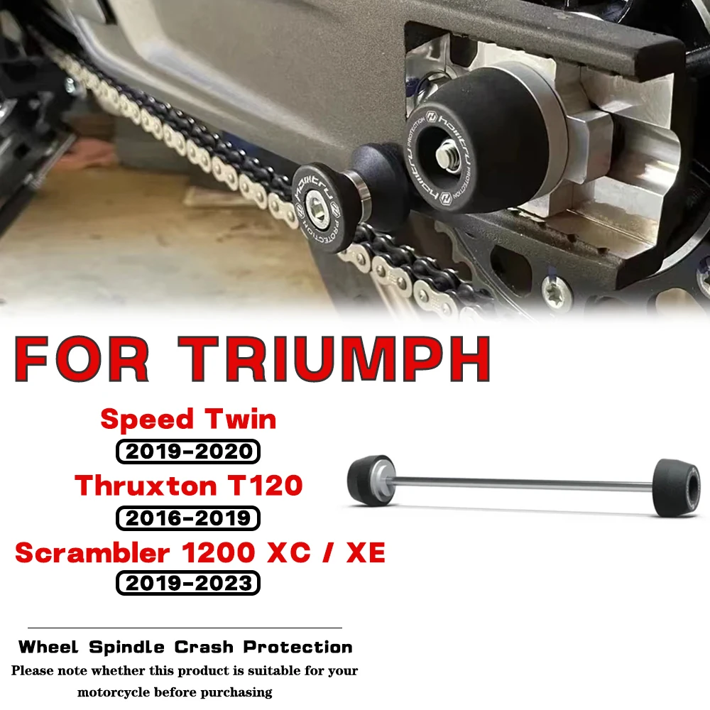 

For Triumph Speed Twin/Scrambler 1200/Thruxton R/T120 2016-2023 Motorcycle Accessories Front Rear Wheel Spindle Crash Protection