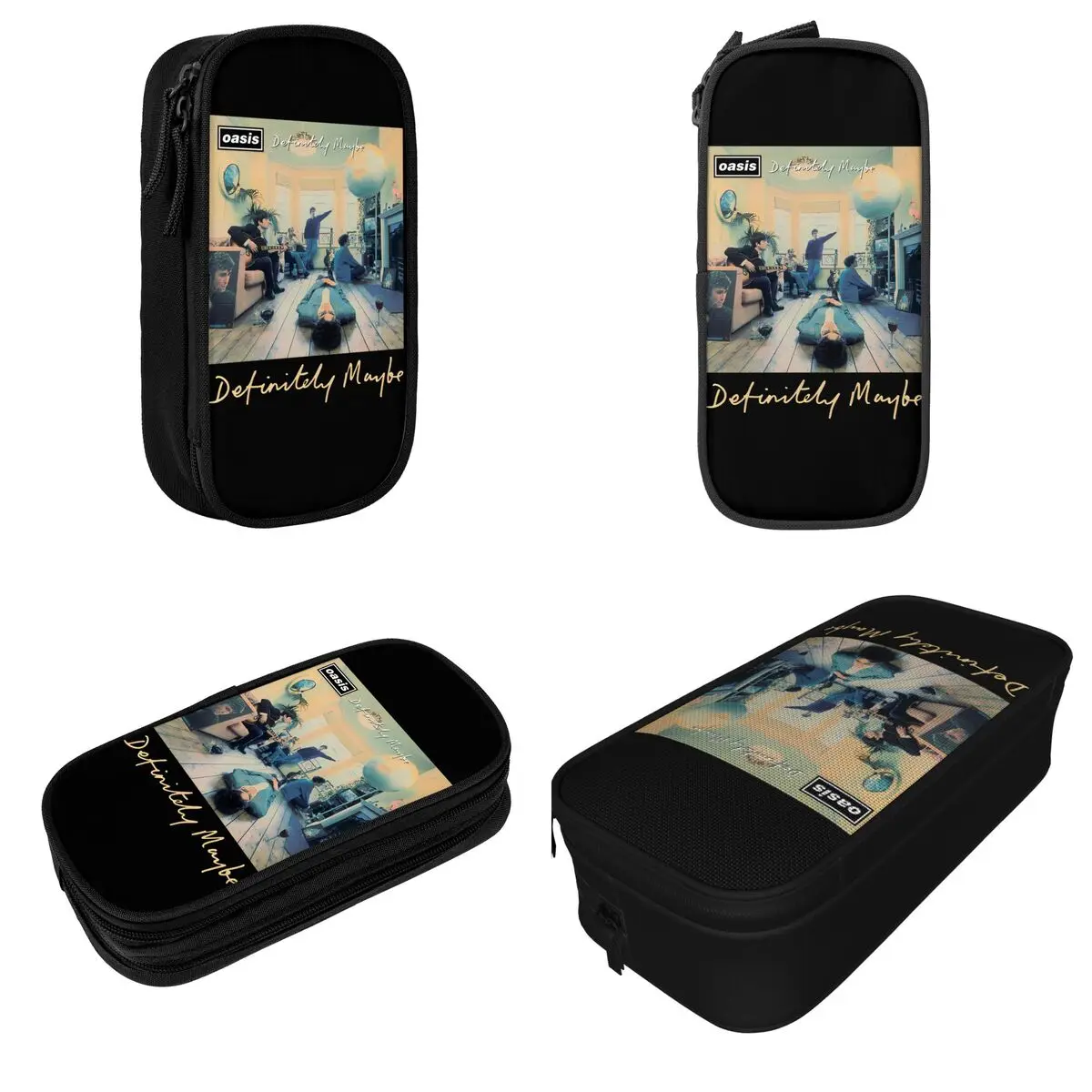 Definitely Maybe Rock Band British Music Pencil Cases O-Oasis Pencil Pouch Pen Holder for Student Bag Students School Stationery