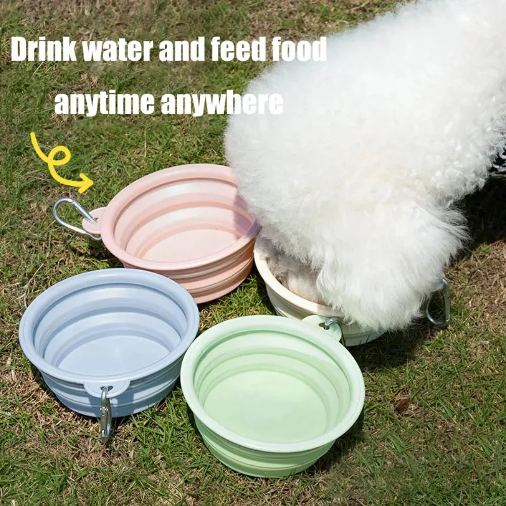 Faltbare Silikon-Hundenapf für unterwegs – tragbarer, zusammenklappbarer Futter- und Wassernapf für Katzen und Hunde mit großem Fassungsvermögen – Tierbedarf – Detail 1
