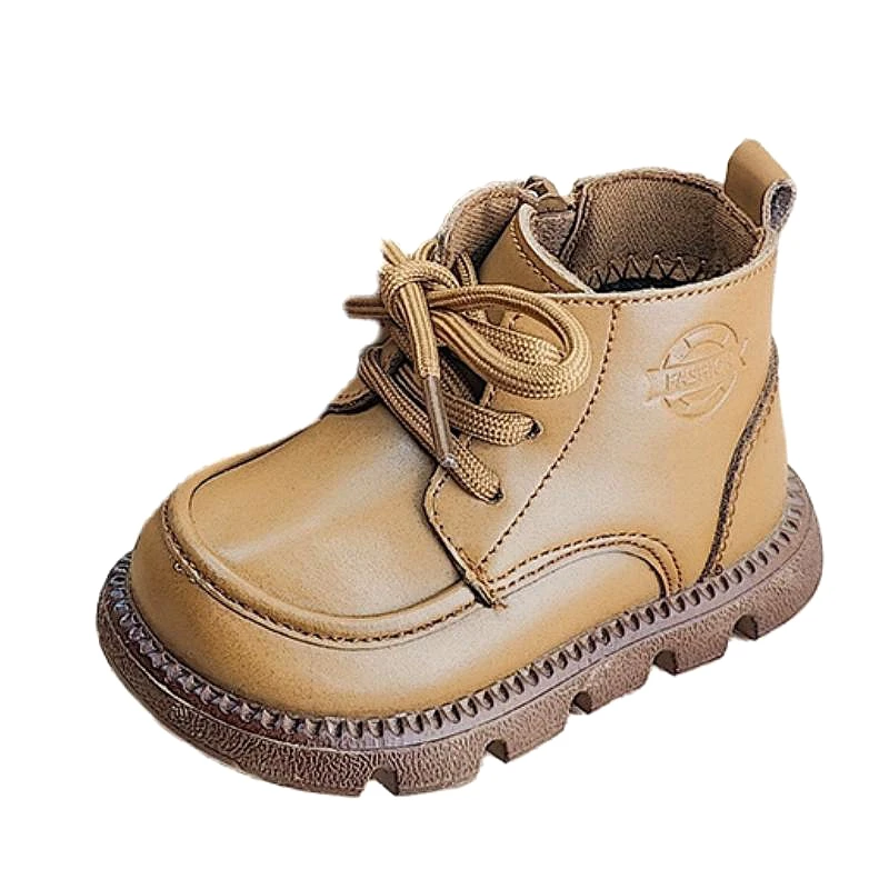 

High Quality Baby Girl Shoes For Autumn,Single Microfiber Leather Ankle Boots For Women Solid Casual Shoes For Baby Boys