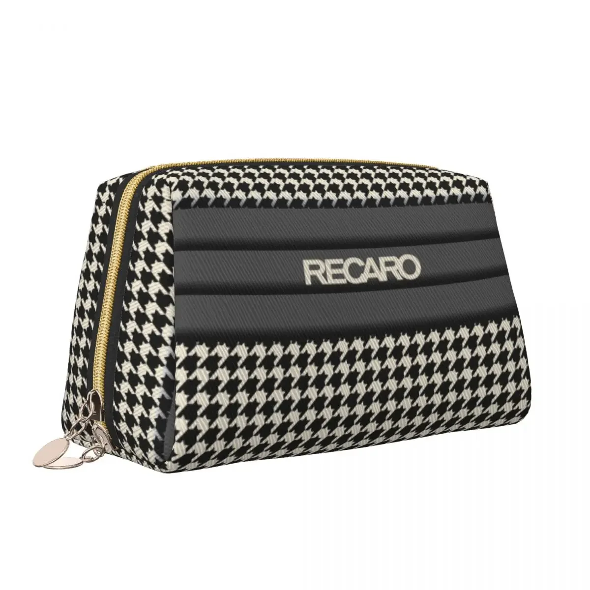 Recaro Houndstooth Makeup Bag for Women Travel Cosmetic Organizer Kawaii Storage Toiletry Bags