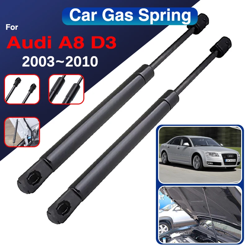 

Car Engine Cover Hydraulic Rods For Audi A8 D3 2003~2010 2009 Sedan Car Front Hood Supporting Strut Spring Shock Bar Accessories