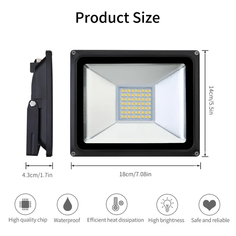 Lampada di inondazione impermeabile del punto principale impermeabile di illuminazione esterna del giardino della via del giardino del proiettore 10W/20W/30W 12V di dreombrgh 2020