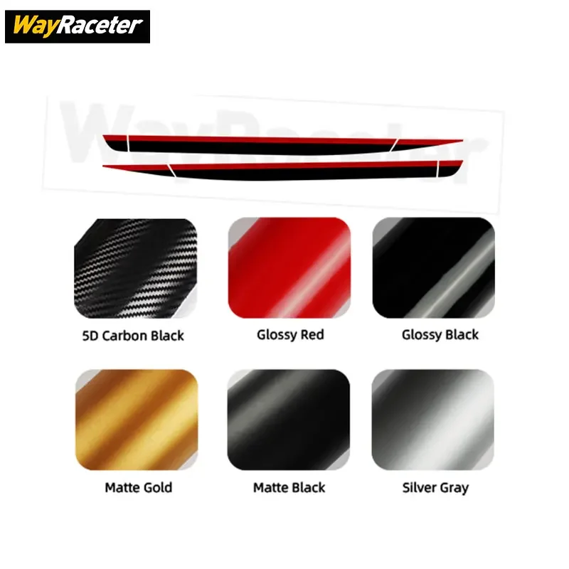 6 Pcs/Set Door Side Stripes Sticker Carbon Fiber Vinyl Decal For M4 G82 CS 2026 M Performance G83 2025 2024 Accessories