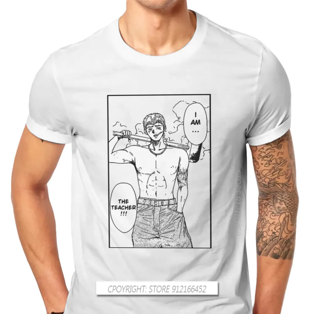 Great Teacher Onizuka GTO Eikichi Azusa Manga Pure Cotton TShirt Hammer Elegant T Shirt Leisure Men Tees Shirt New Design Trendy