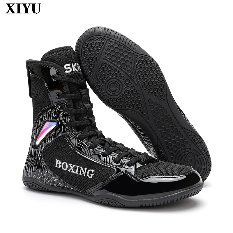 

Мужские профессиональные борцовские кроссовки XIYU # 46 высококачественных дышащих нескользящих боксерских кроссовок для тренировок и тяжелой атлетики