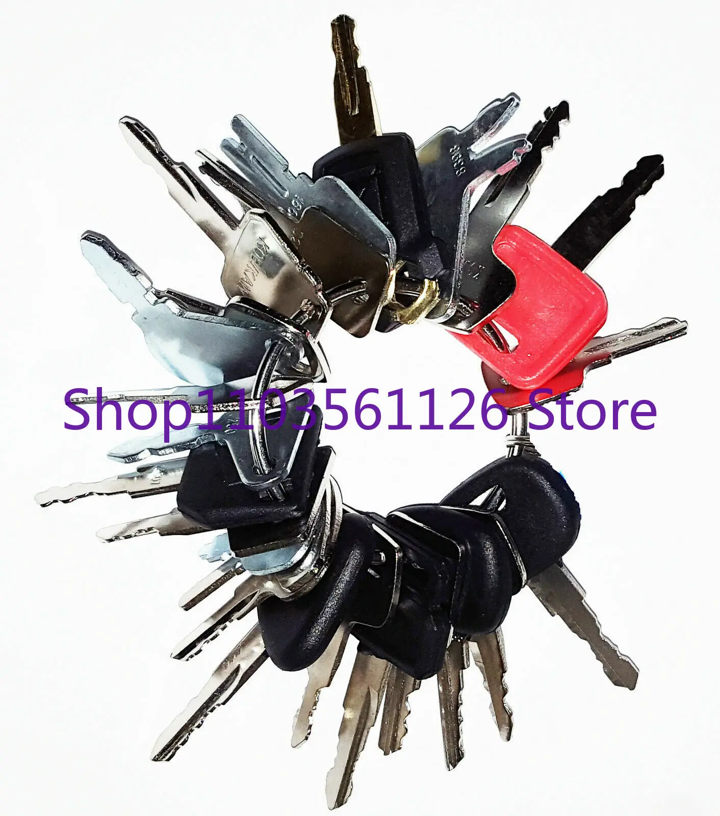 

23 Keys Heavy Equipment Construction Ignition Key Set For BOBCAT Hitachi Kobelco Daewoo Komatsu Excavator Dozer Backhoe Forklift